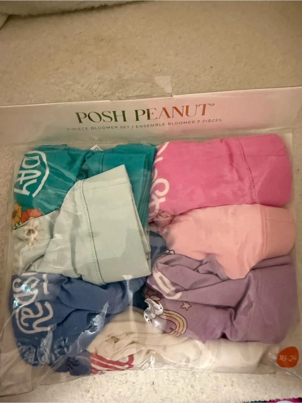 NIB Posh Peanut Days of the Week Bloomer set 7pc 18-24m HTF